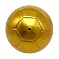 thumbnail image 3 of No. 5 (the official 11-player match ball) is a high-end machine-sewn football with a solid color design in gold and silver.,Gold, 3 of 5