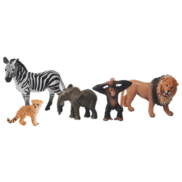 Mini Animal Animal Niños Juguete Modelo Sabana Elefante Jirafa Estatua Oso 1 Modelo animal salvaje a