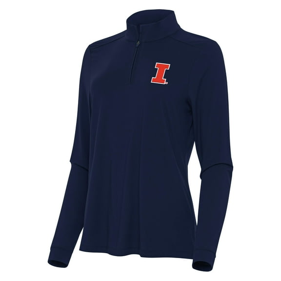 Women's Antigua Navy Illinois Fighting Illini Intent Quarter-Zip Top