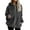 Dark Gray, variant on Fleece Zip Up Jacket with Hood Ladies, Oversized Sherpa Warm Winter Coats Fuzzy Hooded Outerwear with Pockets (XL, Blue)
