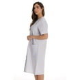 thumbnail image 2 of Dreamcrest Women's Seersucker Housecoat Duster - Short Sleeve Snap-Front with Pockets (Multi - Plaid, Medium), 2 of 3