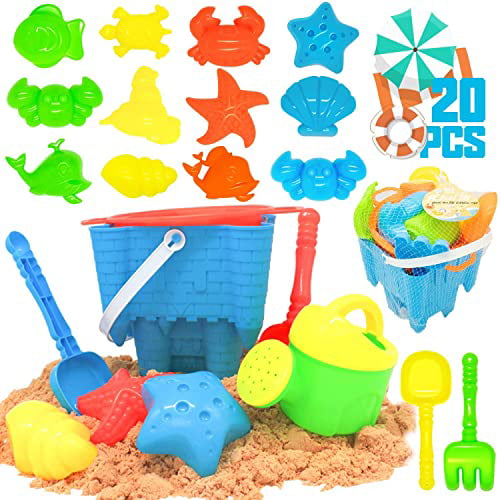 Summer Beach Toys 7 Sets Water Toy Sand Toy Beach Shovel Beach Bucket Set Children Play Set Random Color