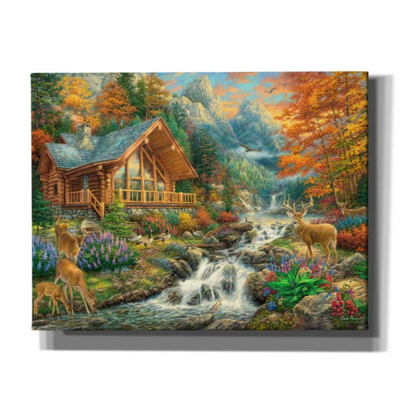 Epic Graffiti 'Alpine Serenity' by Chuck Pinson, Canvas Wall Art, 34"x26"