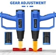 thumbnail image 2 of Heat Gun, 2000W Hot Air Gun Kit for Paint Sstripper Wood, Heat Gun for Crafts, with 2 Adjustable Temperature Control(300℃- 600℃), 4 Nozzles, Used for Car Stickers, Removing Paint, Shrinking Plastics, 2 of 7