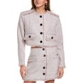 thumbnail image 3 of Toccin womens  Lainey Cropped Tweed Jacket, 8, Pink, 3 of 4