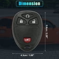 thumbnail image 6 of Unique Bargains Keyless Entry Remote Car Key Fob 15114374 315MHz for Chevrolet Uplander 2005-2008 HHR 2006-2011 4 Buttons, 6 of 7