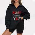 thumbnail image 2 of Sudaderas Navideñas de Cuello Redondo Para Mujer Otoño Invierno Casual Temperamento Moda Felpa Cálido Underlay Estampado Suéter Manga Larga Top Odeerbi ODB192495, 2 of 6