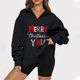 thumbnail image 2 of Sudaderas Navideñas de Cuello Redondo Para Mujer Otoño Invierno Casual Temperamento Moda Felpa Cálido Underlay Estampado Suéter Manga Larga Top Odeerbi ODB192497, 2 of 6
