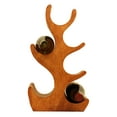 thumbnail image 3 of G6 Collection Wooden Hand Carved 18" Tall 6 Bottles Wine Rack Bottle Holder Free Standing Wood Home Decor Accent Decoration Gift Bar Handmade Art Handcrafted, 3 of 9