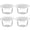 white-2cup, variant on 32oz Square Glass Food Storage Jars B-4cup, 4 Pack