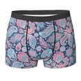 thumbnail image 6 of Men's Boxer Briefs, Blue Pink Paisley Soft Comfy Mens Underwear Boxer Briefs Breathable With Widen Waist, 6 of 7