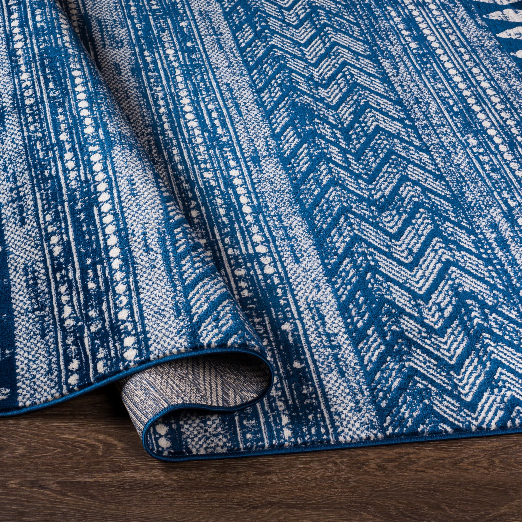 Livabliss Roma Global Tribal Area Rug,8'11" x 12'3",Deep Blue