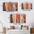 thumbnail image 4 of Designart "Aboriginal Compositions Circular Dot in Amber III" Transitional Framed Wall Art Set Of 3 - Red Abstract Transitional Frame Gallery Set For Office Decor, 4 of 6