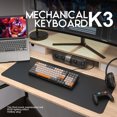 thumbnail image 1 of Teclado mecánico K3 Carga USB 100 teclas Teclado con cable para juegos Ruso con cable FLhrweasw  Nuevo, 1 of 9