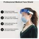 thumbnail image 4 of Set de 10 viseras protectoras para la cara, mascarilla de plástico ligera y ajustable para evitar saliva, gotas, polen y polvo., 4 of 5