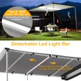 thumbnail image 3 of Yescom 6.6x8.2' Car Side Awning with LED Light Pull Out Tent Shelter PU2000mm UV50+ Shade SUV Outdoor Camping Grey, 3 of 10