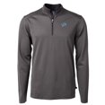thumbnail image 2 of Men's Cutter & Buck Black/Gray Detroit Lions Virtue Eco Pique Micro Stripe Recycled Quarter-Zip Pullover Top, 2 of 3