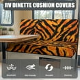 thumbnail image 4 of Yuyamidu Tiger Stripe RV Dinette Cushion Covers 2 Pack Stretch RV Dinette Cushion Slipcover Soft Camper Couch Covers Removable Furniture Protector for RV Camper, 4 of 7