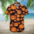thumbnail image 2 of Horror Movies 3D Pumpkin Halloween Hawaiian Shirt Aloha Cuban Shirt Aloha Cuban Shirt, 2 of 3