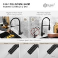 thumbnail image 3 of STYLISH Milano Pull-Down Kitchen Faucet with water filter, Stainless Steel  Black, 3 of 14