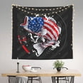 thumbnail image 2 of Sikiie Largemouth Bass Fish in USA tapestry wall hanging home decor for bedrooms, living rooms, dorms 60x51in, 2 of 6