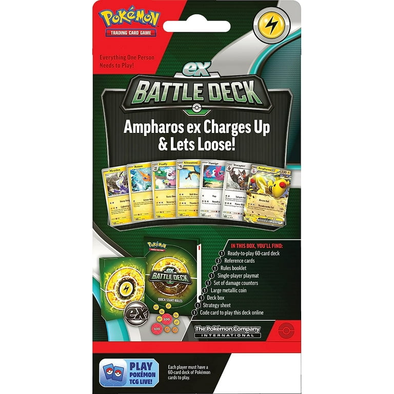 pokemon card ampharos ex TCG: Battle Deck (Ready-to-Play 60-Card Deck) : Toys & Games When Pokémon Pokémon TCG Ampharos EX Holo