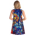thumbnail image 2 of Bixox Colorful Fall Leaves Print Women's Sleeveless A-Line Dress with Pockets, Casual Knee-Length Tank Dress for Summer-Small, 2 of 7