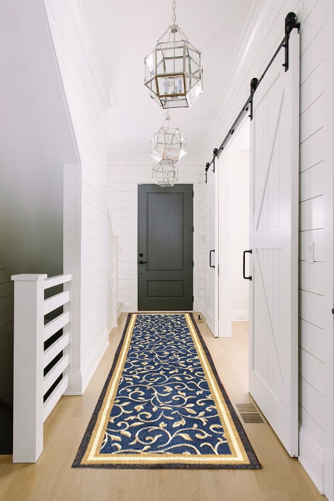 Long Narrow Grey Diamond Traditional Runner Rugs Hallway Entrance Kitchen Mat 
