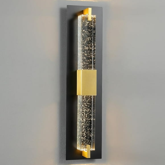 Strak Modern LED Wall Sconce 14W Dimmable 3000K Black Gold Indoor