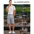 thumbnail image 4 of PULI Men's 10" Golf Shorts Dress Casual Summer Flat Front Lightweight Travel Shorts with Pockets, 4 of 6