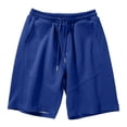 thumbnail image 7 of hoksml Men's Diagonal Seam Drawstring Elastic Waist Sweat Shorts, Relaxed Fit Casual Walking Athletic Shorts for Workout Daily Vacation Wear, 7 of 7