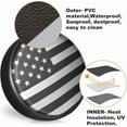 thumbnail image 2 of Spare Tire Cover for RV Trailer, Jeep Wheel Cover for Spare Tire, Leather Trailer Tire Covers with American USA Flag for Camper, RV Trailer, Jeep, Truck, SUV, 2 of 10