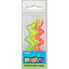Birthday Candles, 4 in, Neon, 10ct