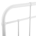 thumbnail image 4 of Pemberly Row Tête de Lit Moderne Style Ferme à Double Barreaux en Métal, Blanc, 4 of 6