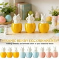 thumbnail image 6 of Easter Bunny Egg Ceramic Ornaments - 3-Piece Compact Set for Spring Home Decor & Gifts, 6 of 6