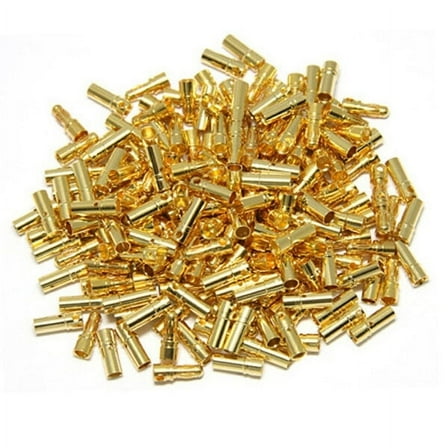 50 Pairs Gold Plated Connectors 3.5mm Plugs Banana Gilded Remote Control