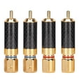 thumbnail image 3 of Cergrey Preffair 4PCS Audio Plug Gold Plated Brass Soldering Plug With Carbon Fiber Shell R1701,Gold Plated Brass Soldering Plug, Plug Connector, 3 of 8