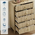 thumbnail image 5 of Roromall Fluted Dresser for Bedroom, 5-Drawer Wood Dresser, Modern Chest of Drawers, Storage Organizer Cabinet for Living Room, Hallway, Entryway, 5 of 7
