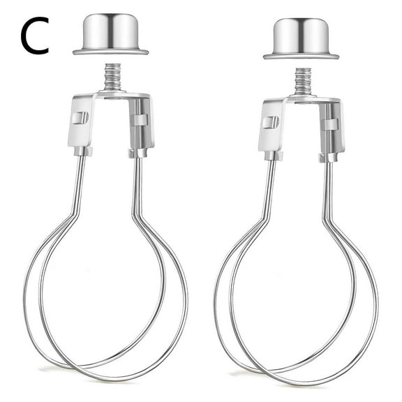 2 Pack Round Lamp Shade Light Bulb Clip Adapter, ALUCSET Lampshade o Holder C3D5