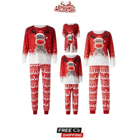 

Sunisery Family Christmas Pjs Matching Sets Women Men Xmas Matching Pajamas for Adults Kids Holiday Xmas Fashion Sleepwear Set