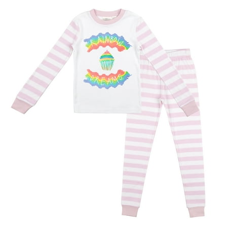 

Rainbow Dreams Youth Girls Pink & White Striped Long Sleeve Shirt & Sleep Pants Set-4