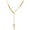 I-Gold, variant on Tarien 14K Gold Plated Mother of Pearl Stacked Necklace Trendy Dainty Link Chain, Cross Pendant Charm Necklaces, Y Shaped Fashion Lightweight Trendy Gold Jewelry Personalized Gifts for Women