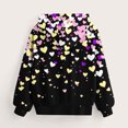 thumbnail image 4 of GA WEIHUA Clearance Sales,Toddler Girls Hoodies Trendy Valentine's Day Sweatshirts Cute Love Heart Printed Pullover Tops Long Sleeve Hooded Child Loose Clothes(Yellow,4 Years), 4 of 5
