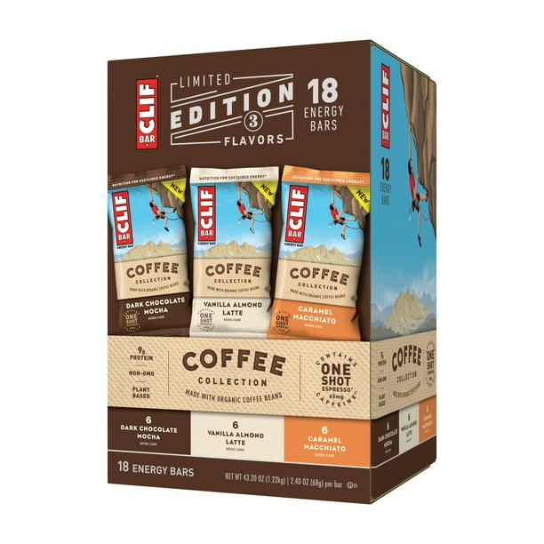 CLIF Bar Coffee Collection Breakfast Bars, Variety Pack, Limited
