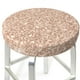 thumbnail image 3 of Disketp Beige Sparkling Glitter Funda Redonda para Taburete, Funda de Cojín para Silla de Bar Suave y Elástica-14 inch, 3 of 7