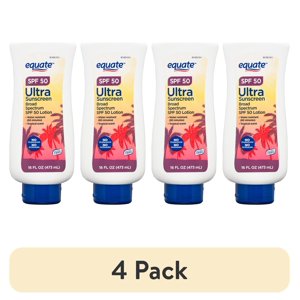 Equate Ultra Broad Spectrum Sunscreen Lotion SPF 50, 4-Pack