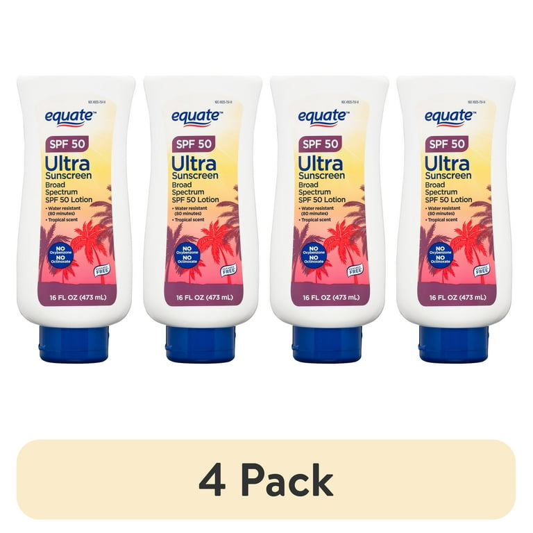 Equate Ultra Broad Spectrum Sunscreen Lotion SPF 50, 4-Pack photo 1