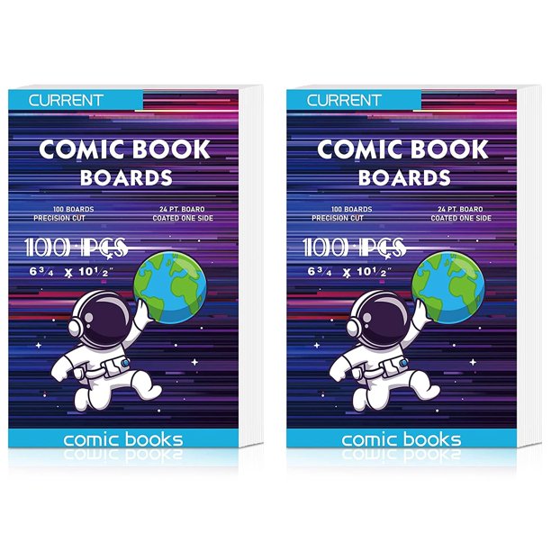 YSCare Cartones de respaldo para cómics, paquete de 200, libres de ácido, 17 x 27 cm