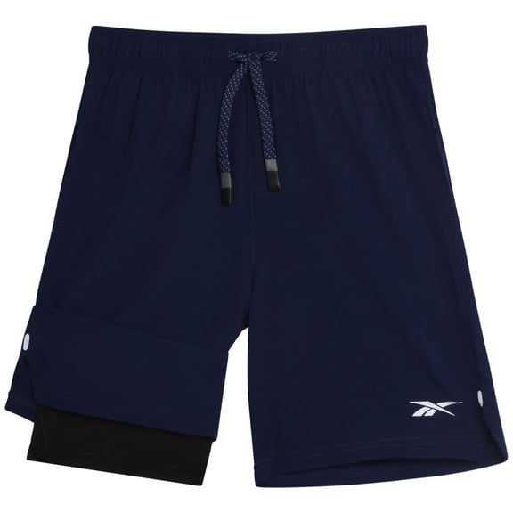 Shorts de básquet 2 en 1 para niño Reebok con short de compresión