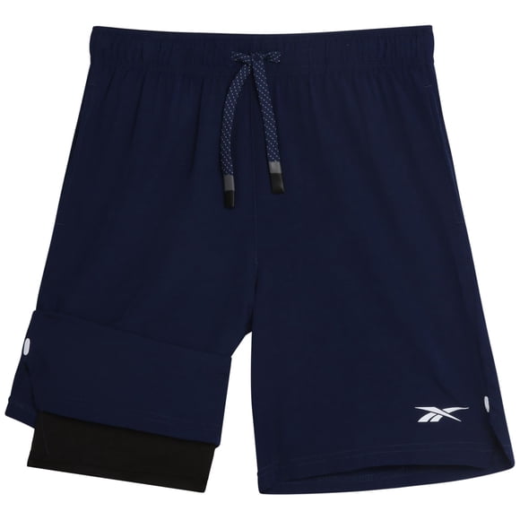 Shorts de básquet 2 en 1 para niños Reebok con forro de compresión